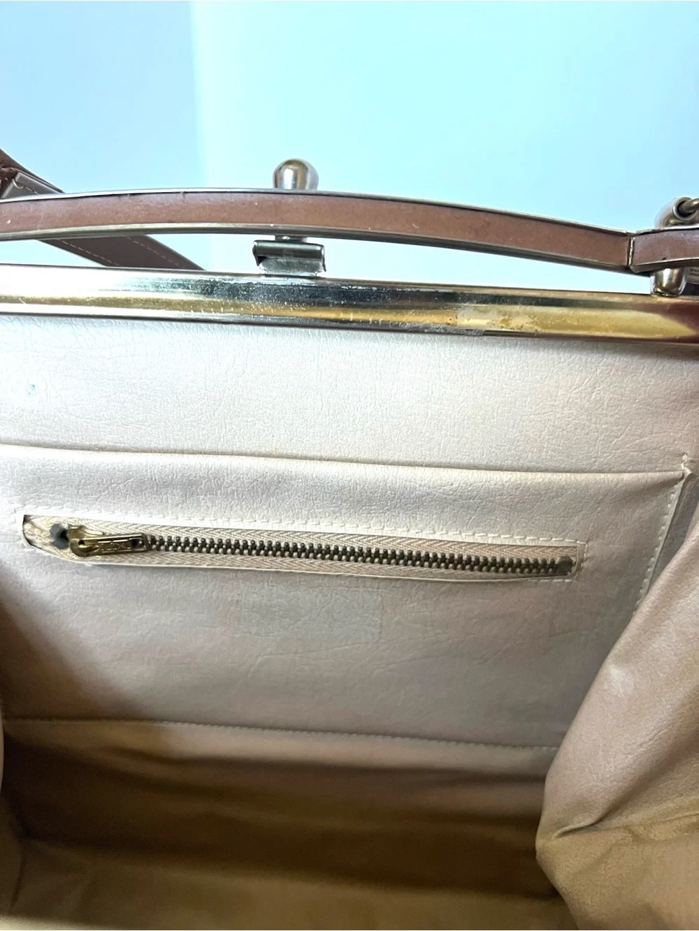 RARE Johansen Vintage 50s 60s Ostrich Leather Satchel Corporate goth dark academ